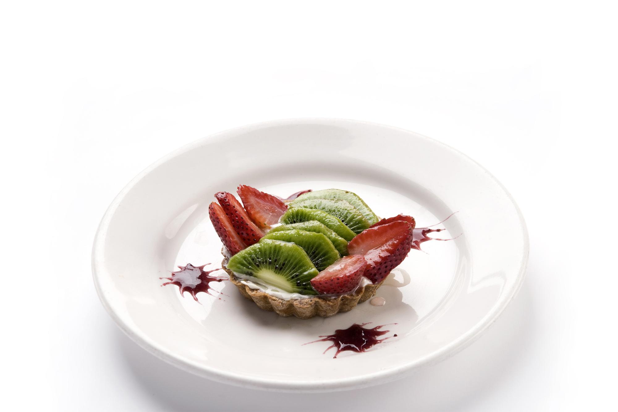 close up plated dish with modern plating